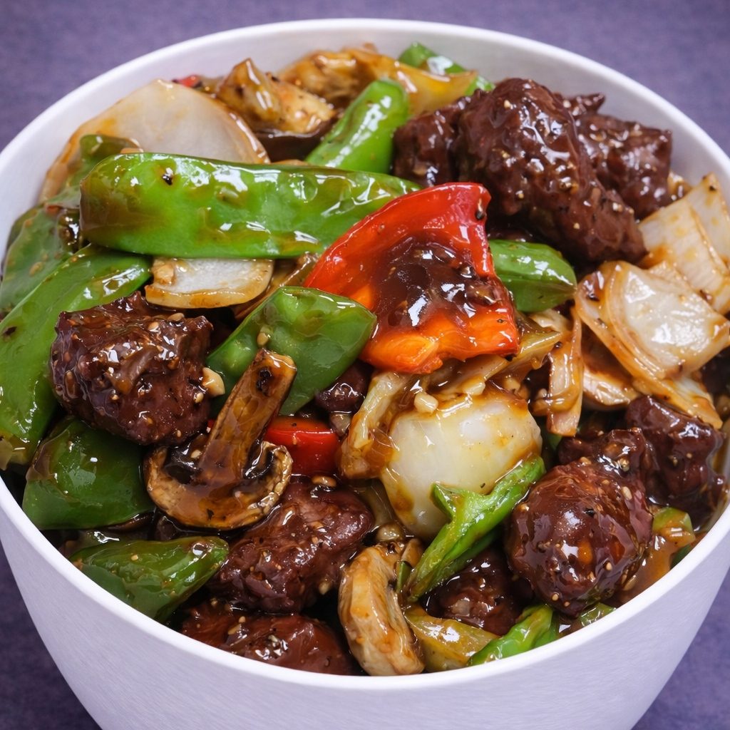 Tenderloin Steak in Black Pepper Sauce.